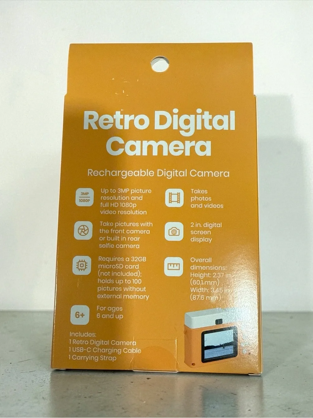 Retro Digital Camera - Orange